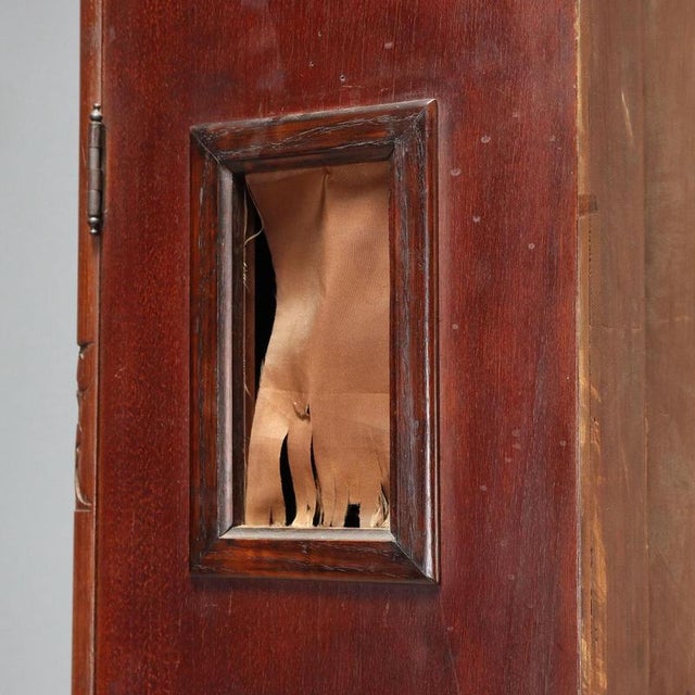 Antique Art Nouveau Mahogany Pendulum Clock For Sale - Image 9 of 11