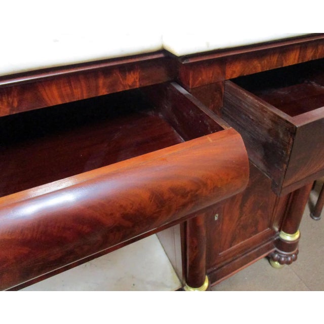 19th Century American Empire Flame Mahogany Sideboard For Sale - Image 11 of 13