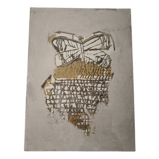 Giorgio Celiberti, White Butterfly, 1985, Fresco on Panel For Sale
