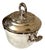 Elegant vintage Oneida USA silverplate covered ice bucket featuring ornate Rococo Revival-inspired detailing, decorative...