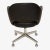 1980s Saarinen Executive Armchair in Original Black Leather, Nickel Swivel Base For Sale - Image 5 of 9