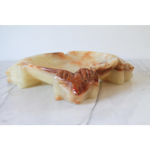 Vintage Hand-Carved Onyx Marble Aztec Ashtray For Sale - Image 4 of 8