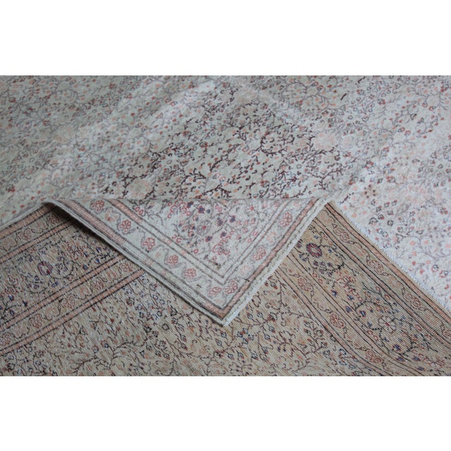 1950s Vintage Turkish Floral Rug -8' 7'' X 11' 10'' For Sale - Image 13 of 14