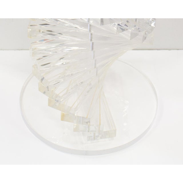 Vintage Acrylic Twist Pedestal For Sale - Image 4 of 8