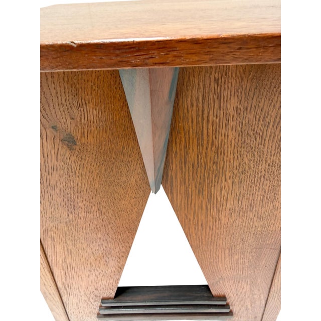 Art Deco Oak and Macassar Side Table by P.E.L. Izeren for De Genneper Molen, 1920s For Sale - Image 11 of 12