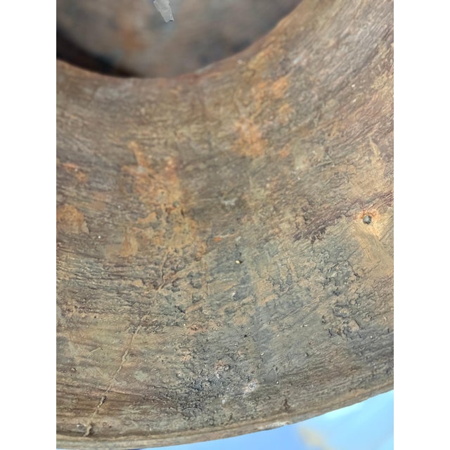 Early 20th Century Southeast Asian Gilded Buddha Sculpture on Bronze Rain Drum Base For Sale - Image 15 of 18