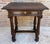 Wood Early 20th Century Spanish Carved Walnut Side Table with One Drawer, 1940s For Sale - Image 7 of 18
