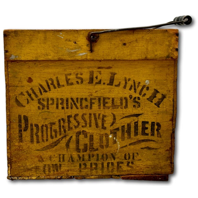 Wonderfully Rustic & Unusual Antique Patent 1897 Americana Wood Egg Carrier Crate With Maker & Clothier Advertising For Sale - Image 13 of 18