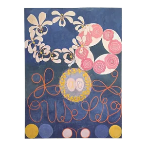 Hilma Af Klint Swedish Abstract Offset Lithograph Print Large Exhibition Poster " the Ten Largest, Childhood No.1 Group IV " 1907