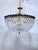Traditional Vintage 1950s Italian Brass Basket Chandelier For Sale - Image 3 of 15