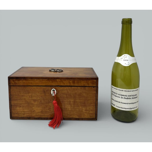 Antique English Satinwood Wooden Georgian Regency Double Tea Caddy 19th Century For Sale - Image 10 of 10