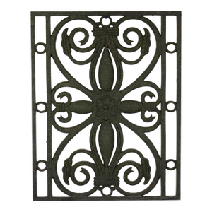 Late 20th Century Gothic Revival Style Architectural Cast Aluminum Decorative Window Panel or Scroll Grate Wall Hanging