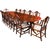 Antique Regency Revival 3-Pillar Dining Table and Shield Back Chairs, 1900s, Set of 13 For Sale - Image 15 of 15