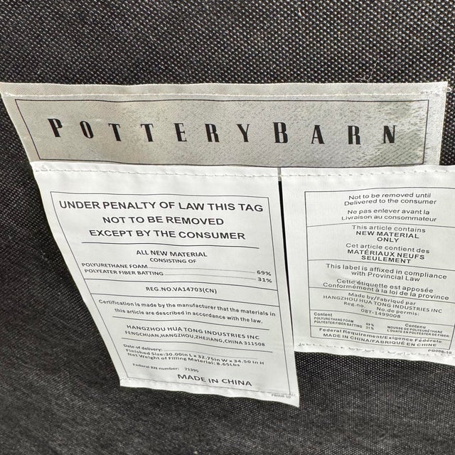 Black Pottery Barn Brooklyn Leather Armchair For Sale - Image 8 of 8