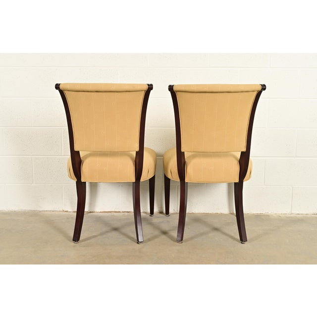 Barbara Barry for Baker Furniture Modern Regency Mahogany Dining Chairs, Set of Six For Sale - Image 11 of 13