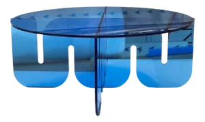 Blue Wave Lucite Table