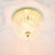 Transparent 1970s Mid Century Modern Large Floral Glass & Brass Ceiling Light/Flush Mount From Limburg, Germany For Sale - Image 8 of 12