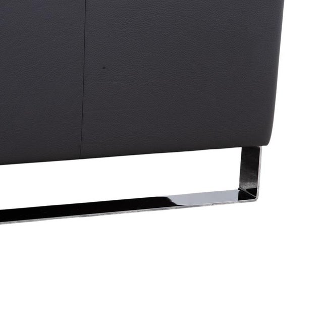 Gray CL 820 Corner Sofa in Anthracite Leather with Chrome Sled Feet from Erpo For Sale - Image 8 of 16