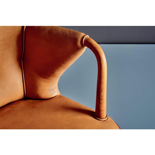Lounge Chairs Upholstered in Cognac Leather, Germany, 1950s, Set of 3 For Sale - Image 13 of 15
