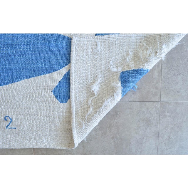 Henri Matisse - Blue Nude 3 - Inspired Silk Hand Woven Flat Weave Area - Wall Rug 4′8″ × 6′10″ For Sale - Image 11 of 12