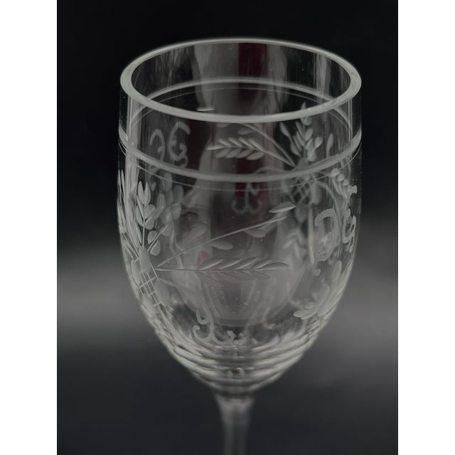 Antique 19th Century Lead Crystal Hand-Cut Sherry Goblets, England, Set of 6 For Sale - Image 9 of 16