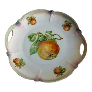 1930s Hand Painted Bavarian Ceramic Plate With Handles