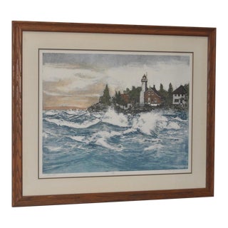 Don Magno "Beacon Point" Aquatint Etching For Sale