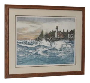 Don Magno "Beacon Point" Aquatint Etching