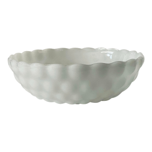 1930s Anchor Hocking Bubble Milk Glass Bowl