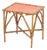 Bent Bamboo Red Painted Top Side Table For Sale
