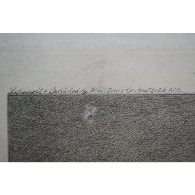 Late 19th Century Antique Charles Frederick Mielatz Signed Country Farmhouse Etching 32" For Sale - Image 5 of 11