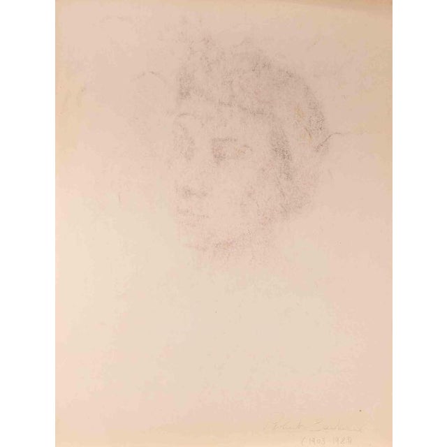 Pencil drawing on paper. Not signed, as issued. Very good condition. This piece is attributed to the mentioned...