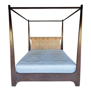 2000s Granville Walnut Four Poster California King Bed For Sale