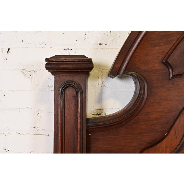 Antique Monumental Eastlake Victorian Burled Walnut Full Size Bed, Circa 1880s For Sale In South Bend - Image 6 of 14