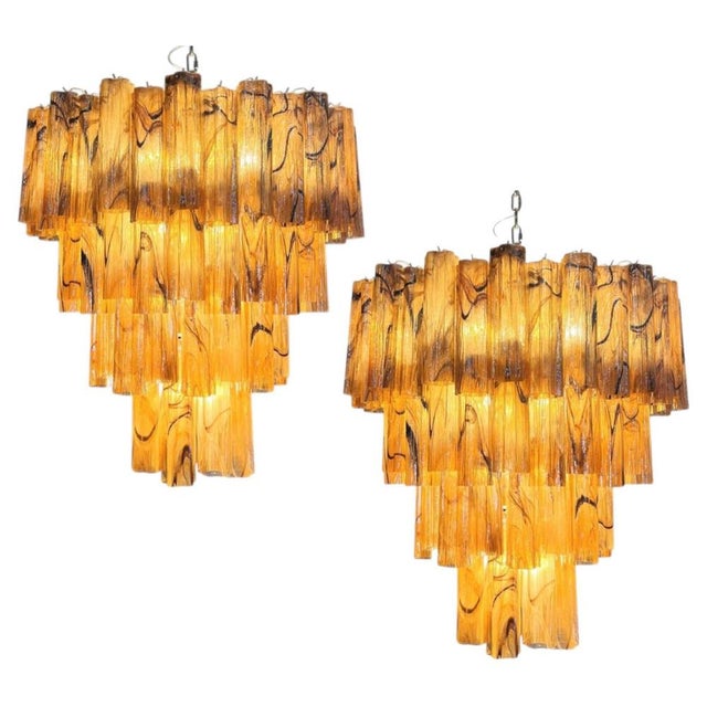 Italian Chandeliers in Murano Glass, 1990, Set of 2 For Sale - Image 16 of 16