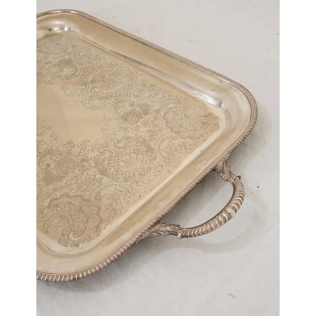 English Silver Plated Tray For Sale In Baton Rouge - Image 6 of 7