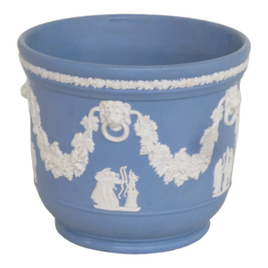 Wedgwood Jasperware Staffordshire Vase Cachepot Lion English Planter Pot 4444b