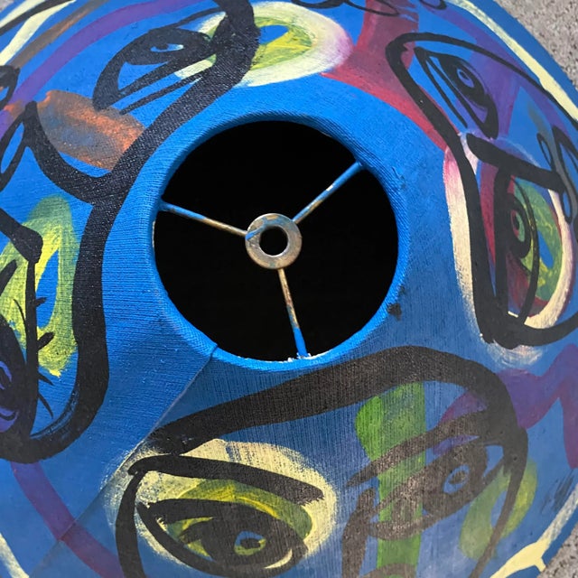 Peter Keil Original Painted Lampshade 1970s For Sale In Cincinnati - Image 6 of 14