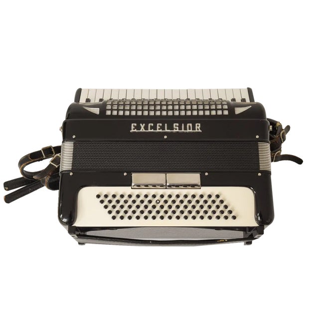 Vintage Black Mod. 304 Excelsior Accordion For Sale