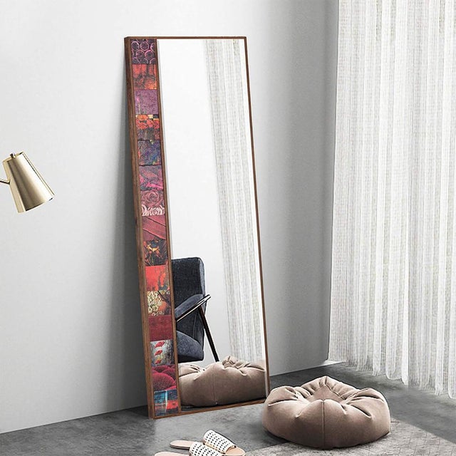 Benita Handmade Decorative Tile Mirror For Sale - Image 3 of 5