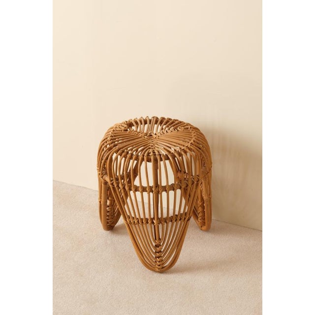 Rattan Stool, Denmark, 1960s For Sale - Image 3 of 7