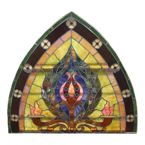 Antique Stained Glass Window - Beaux Arts Style
