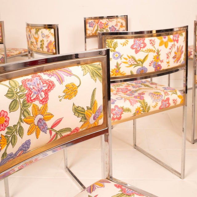 SQ-AL Chairs in Brass and Steel, 1970s, Set of 8 For Sale - Image 10 of 18