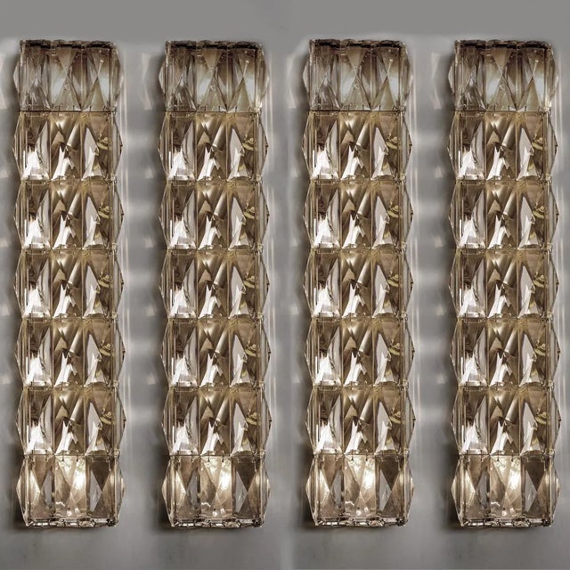 Bakalowits Wall Light, Chrome-Plated Crystal, 1970s For Sale - Image 12 of 13