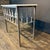 Metal Antique French Wrought Iron Console Table With Marble Top | Balcony Railing Console For Sale - Image 7 of 11