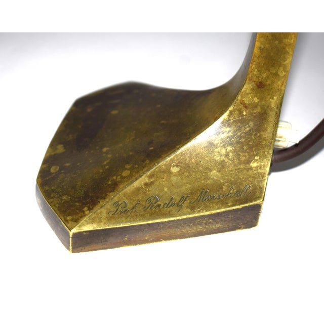 Art Nouveau Bronze Table Lamps from Rudolf Marschall, 1890s, Set of 2 For Sale - Image 11 of 12