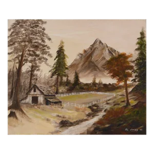 Mountain Farm Landscape by Al Jones