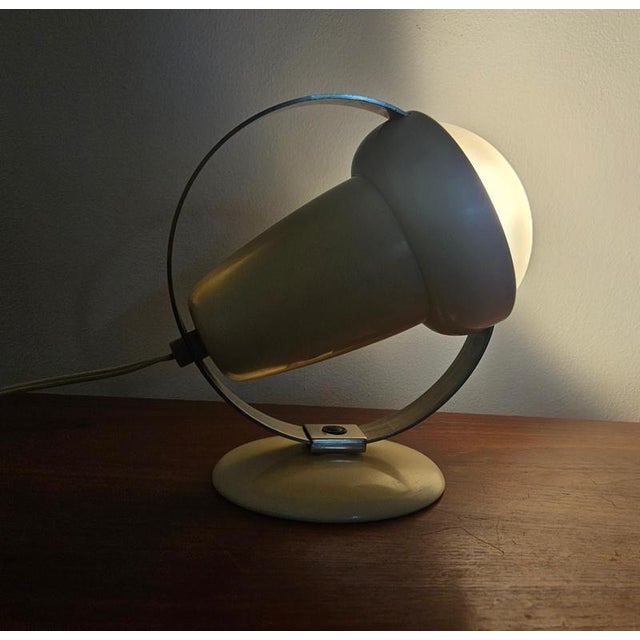 Mid-Century Glass Table Lamp by Charlotte Perriand for Philips, Netherland, 1960s For Sale - Image 14 of 18