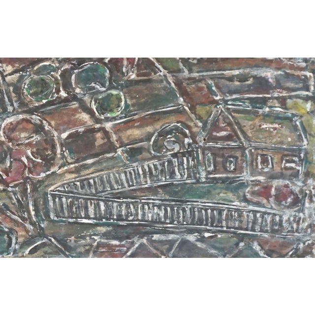 Mid-Century Modern Abstract Expressionist Bay Area Hills Landscape by Honora Berg For Sale - Image 3 of 6