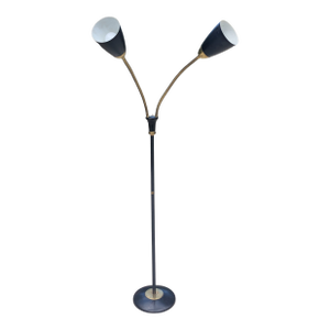 Mid Century Modern Gerald Thurston for Lightolier Gooseneck 3 Way Floor Lamp